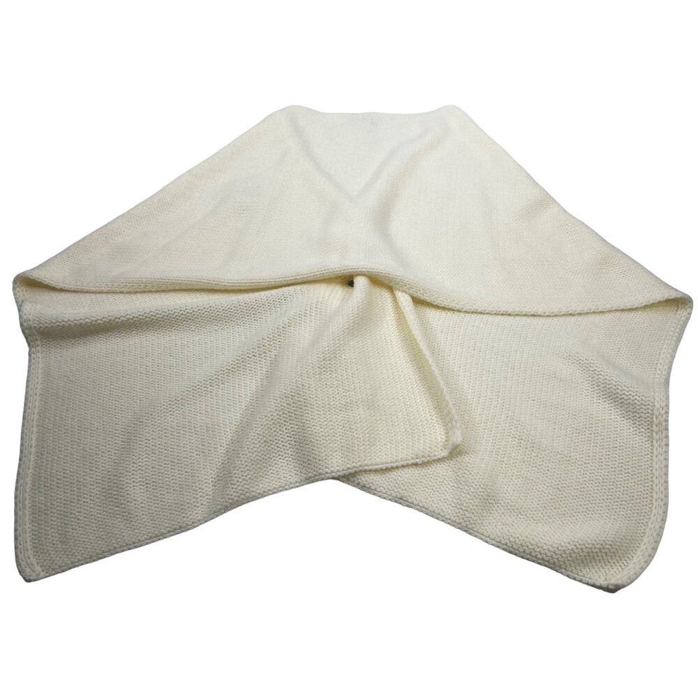 No Brand Women's One Size 2 Button Scarf Shawl Cream Preowned